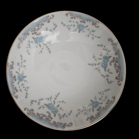 Set of 4 Imperial China W Dalton Seville 5303 5.5" Bowls Blue Rose Gold Trim - Picture 2 of 6
